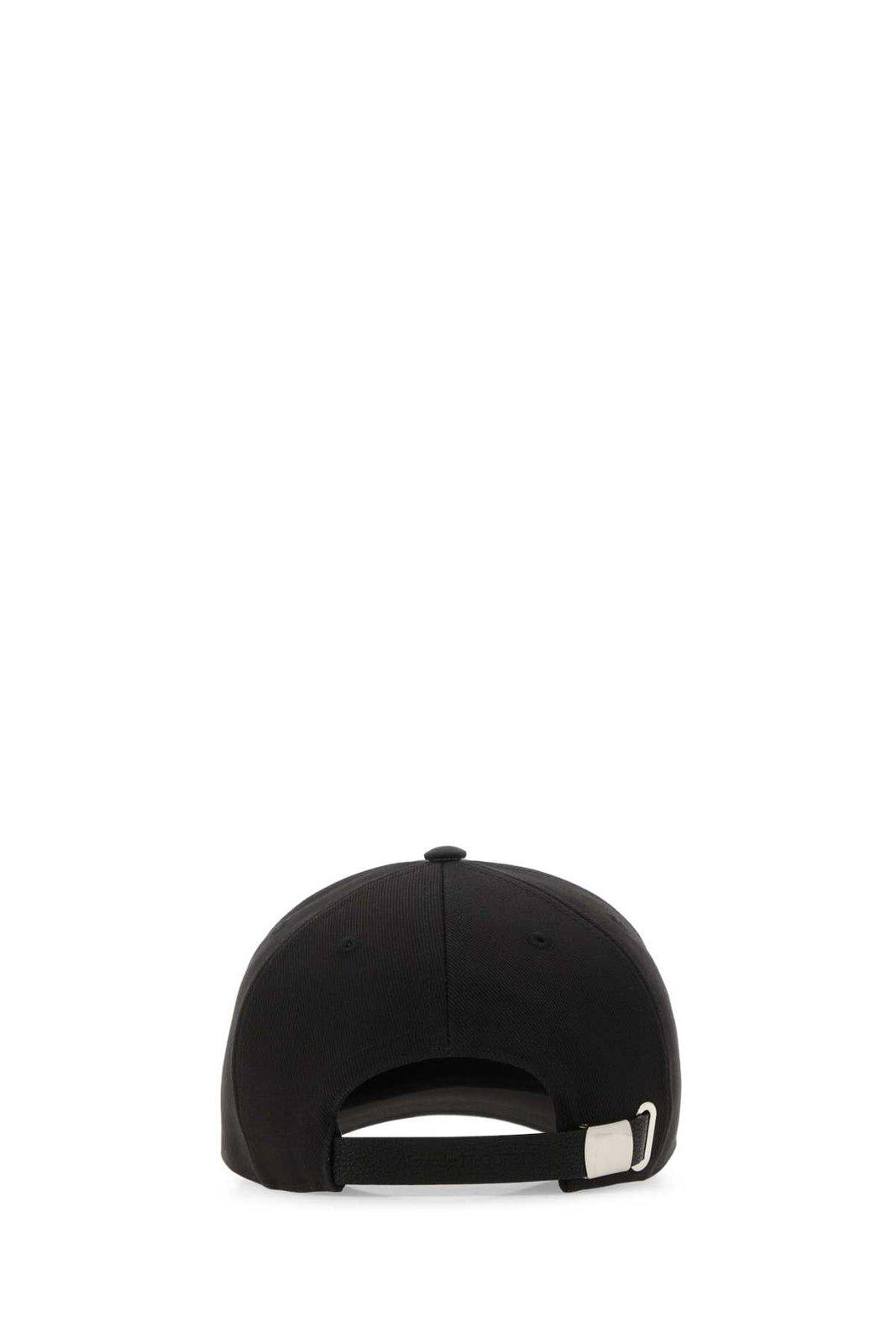 Shop Alexander Mcqueen Graffiti Logo Printed Baseball Cap In Black