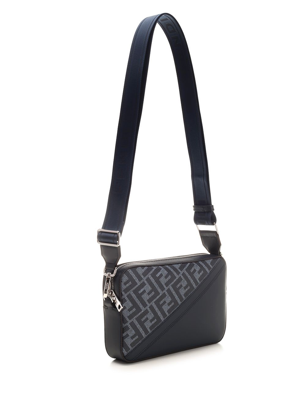 Shop Fendi Diagonal Camera Case In Blue