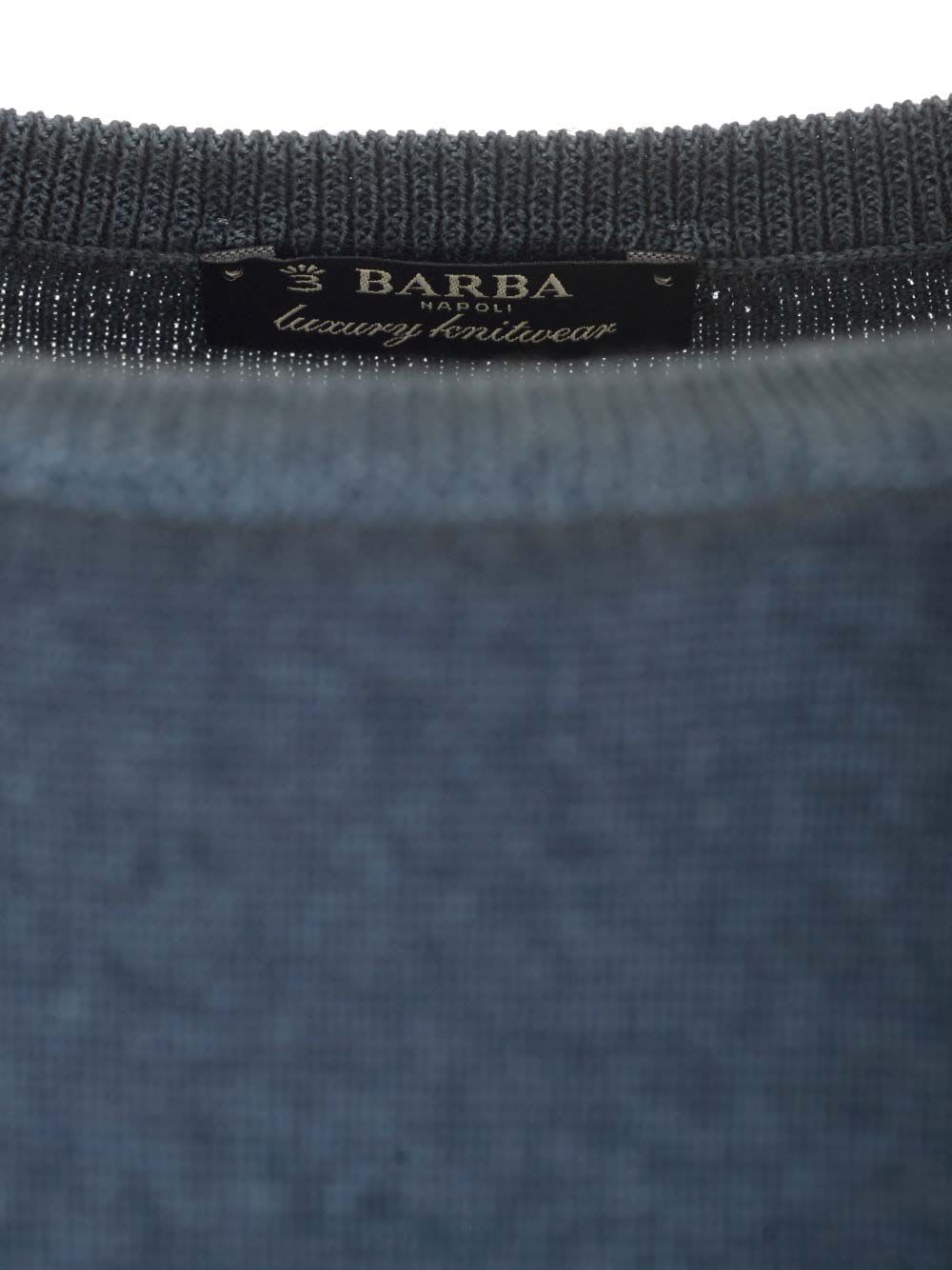 Shop Barba Napoli Crew Neck Wool Sweater In Green