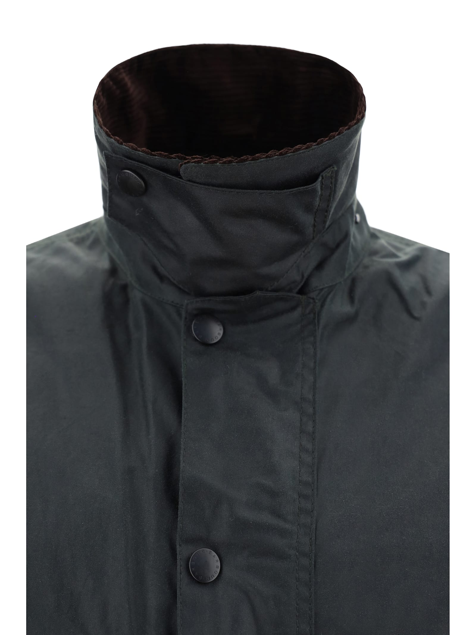 Shop Barbour Border Wax Jacket In Sage