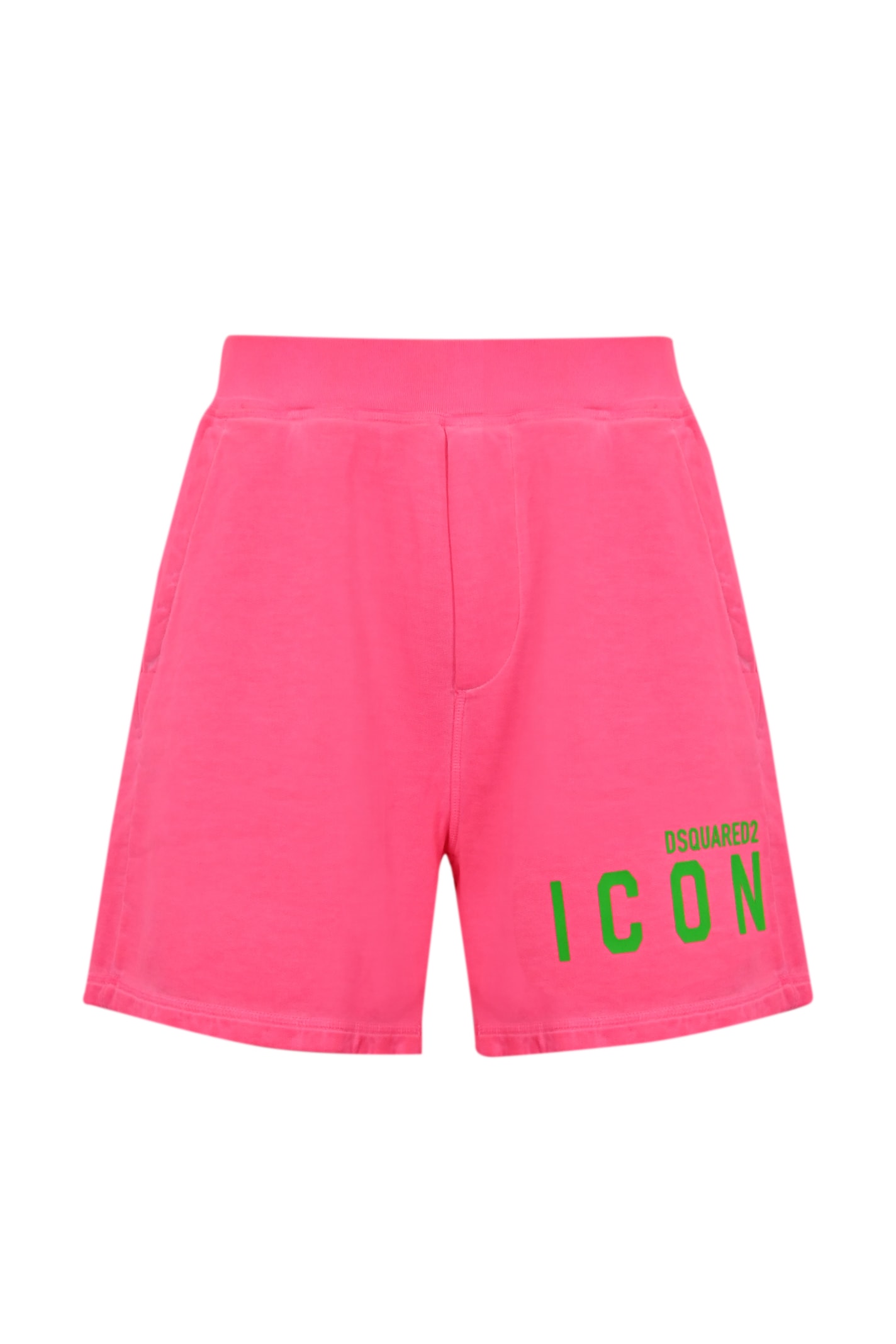 Dsquared2 Icon Cotton Shorts In Pink