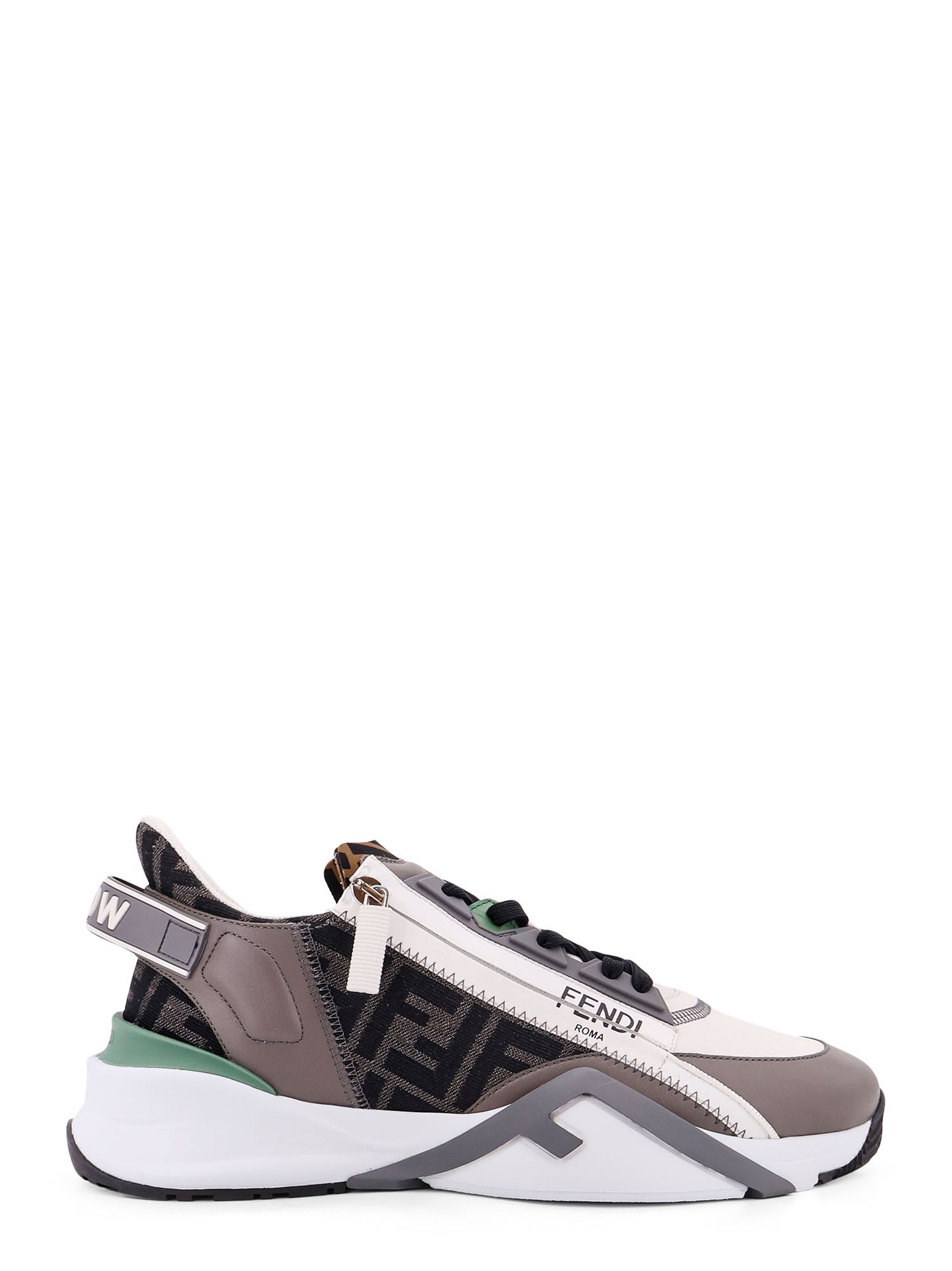 Shop Fendi Flow Sneakers In Grey