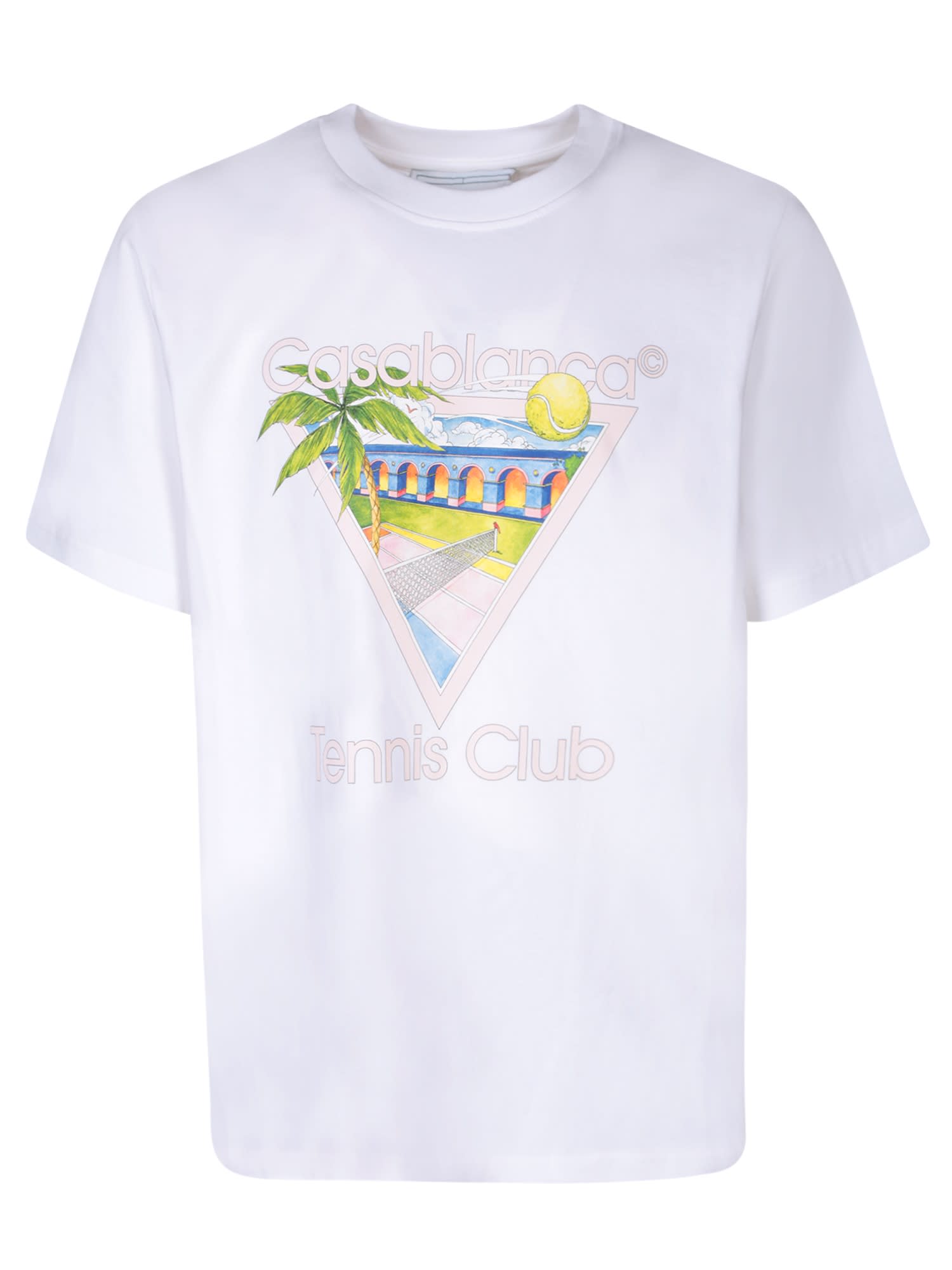 Shop Casablanca Tennis Club Icon White T-shirt