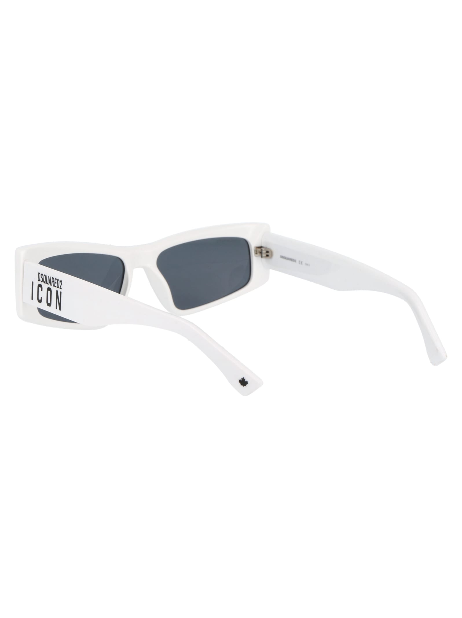 Shop Dsquared2 Icon 0007/s Sunglasses In Vk6ir White