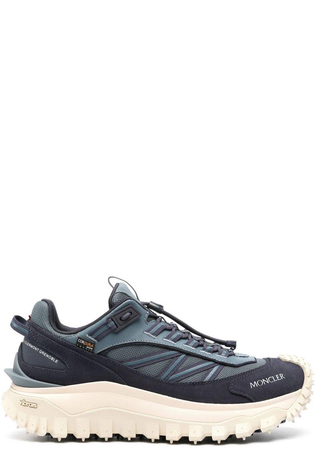 Shop Moncler Trailgrip Lace-up Sneakers In Blue