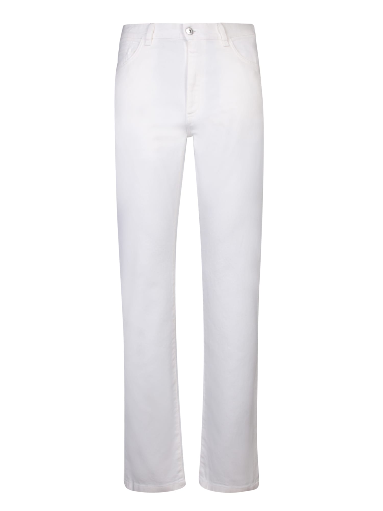 Shop Zegna Pant 5t Cityx Bull White Trousers