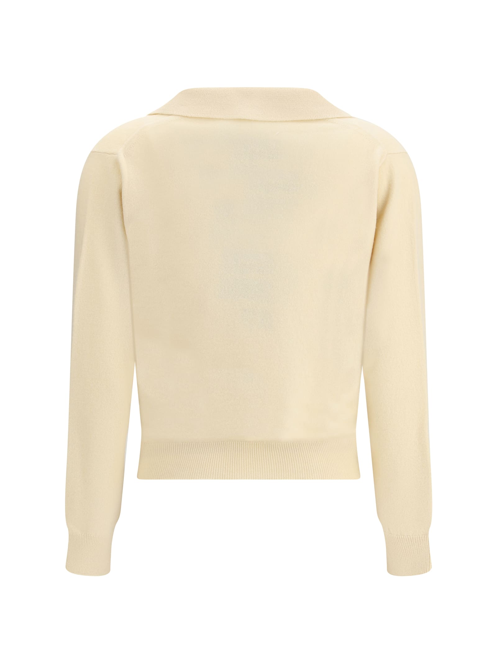 Maison Margiela Polo Knit Top In Neutral
