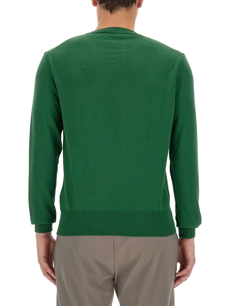 Vivienne Westwood Embroidered Orb Crew Neck Sweater In Green