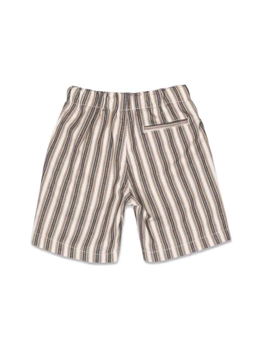 Il Gufo Striped Bermuda Shorts In Multicolour