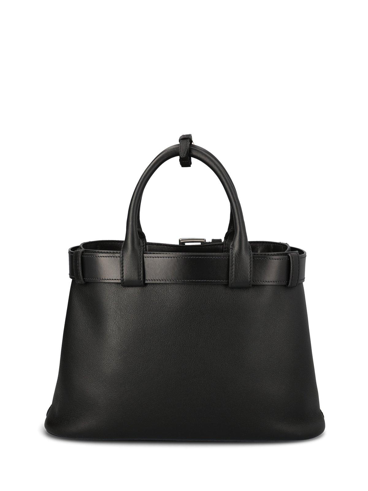 Shop Prada Open-top Medium Handbag In Black