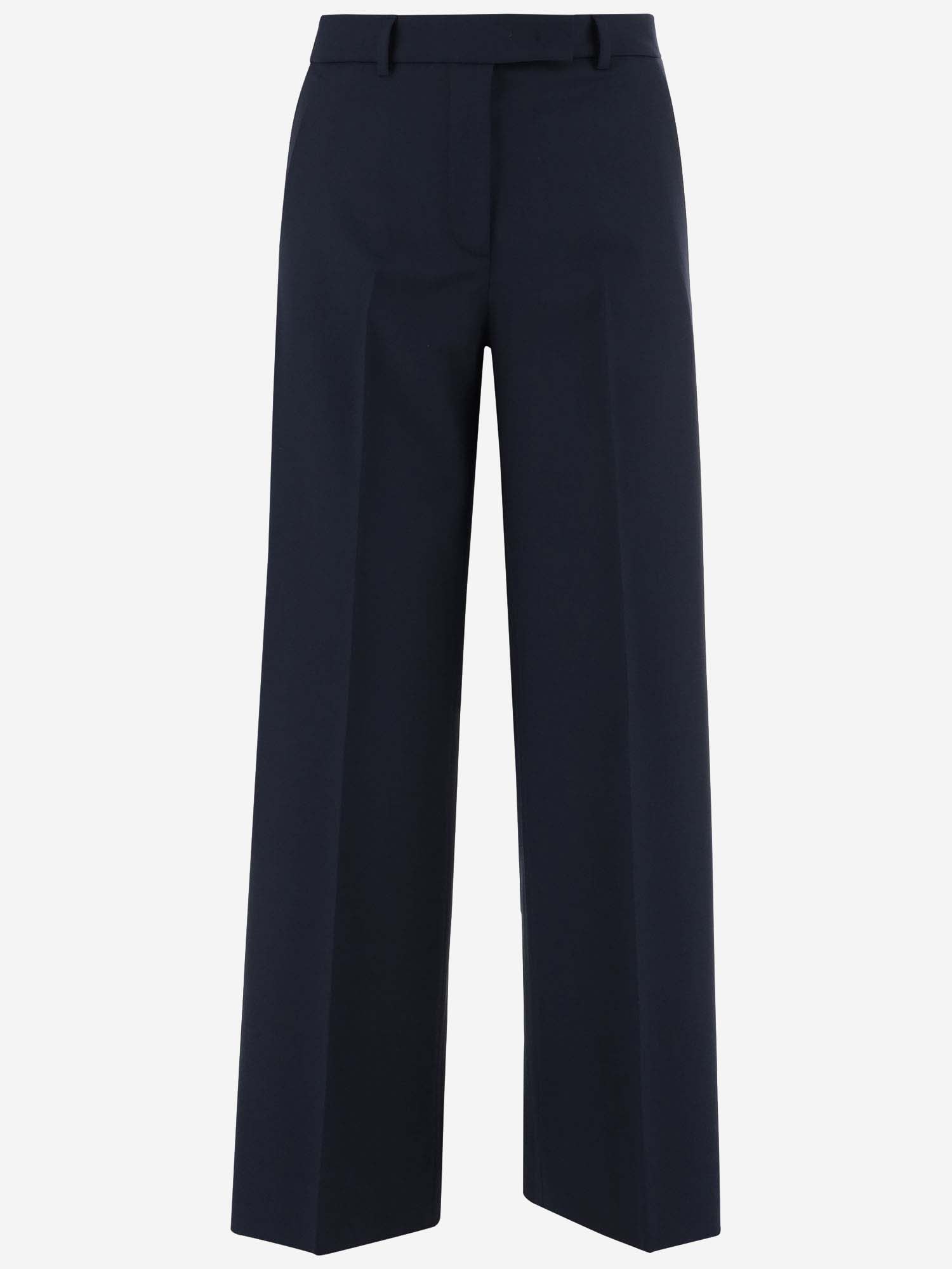 Wool Blend Tailored Pants