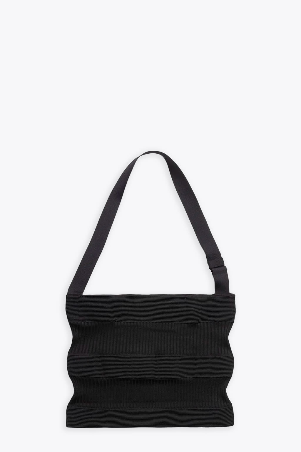 Black Strata Messenger Bag In Nero