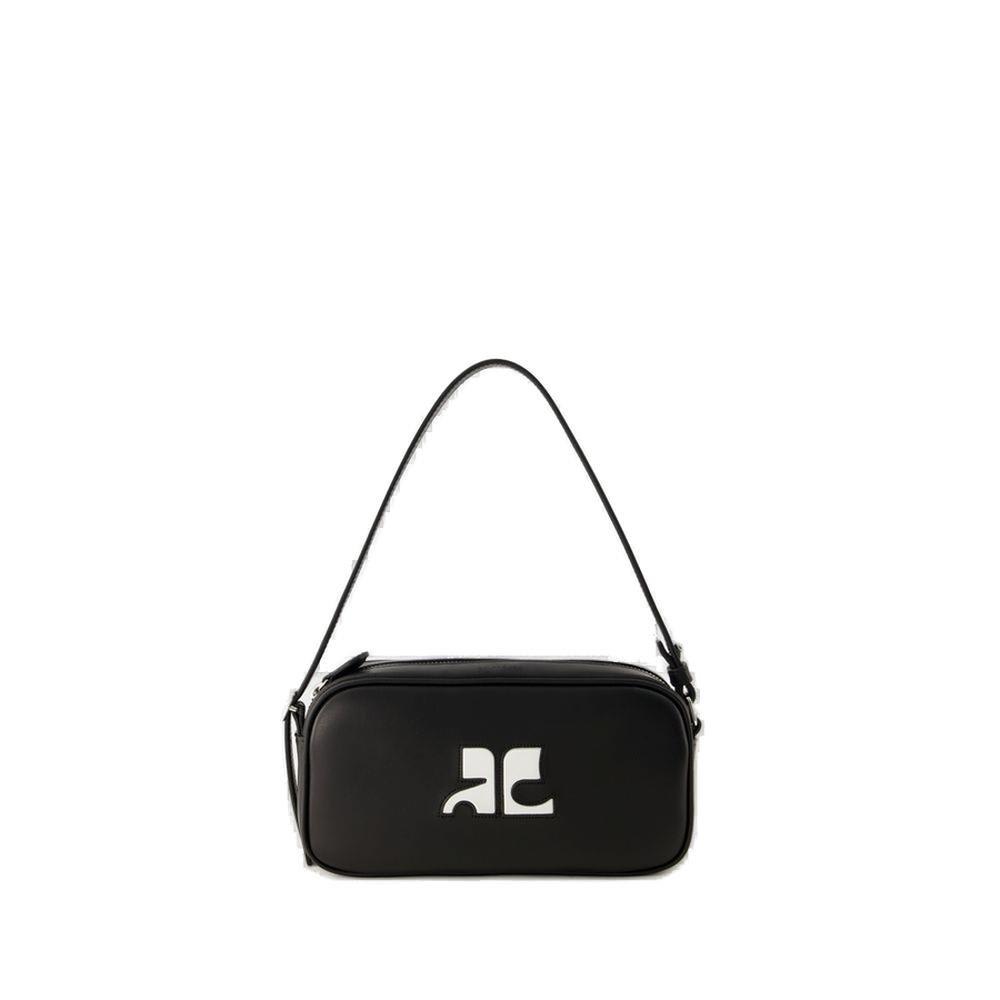 Shop Courrèges Reedition Baguette Zip-up Shoulder Bag In Black