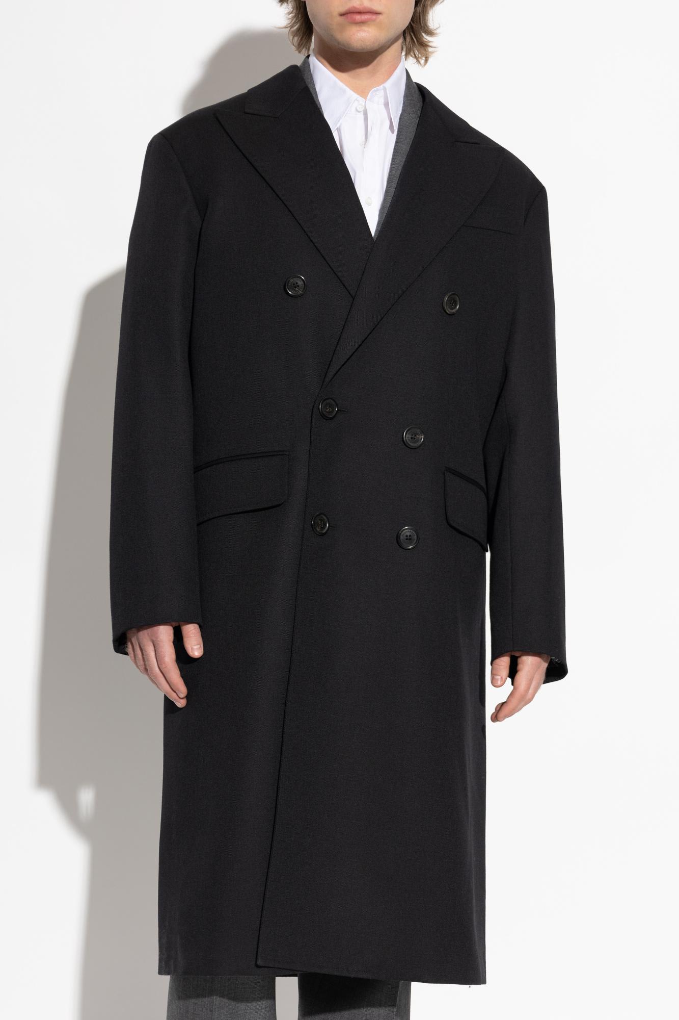 Dsquared2 Evening Double Breast Coat In Black
