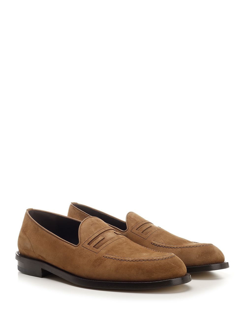 Shop Fendi Baguette Moccasin In Brown