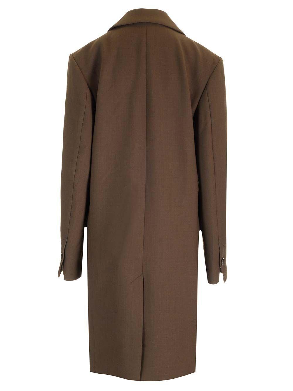 TOTÊME BROAD DOUBLE-BREASTED MIDI COAT 