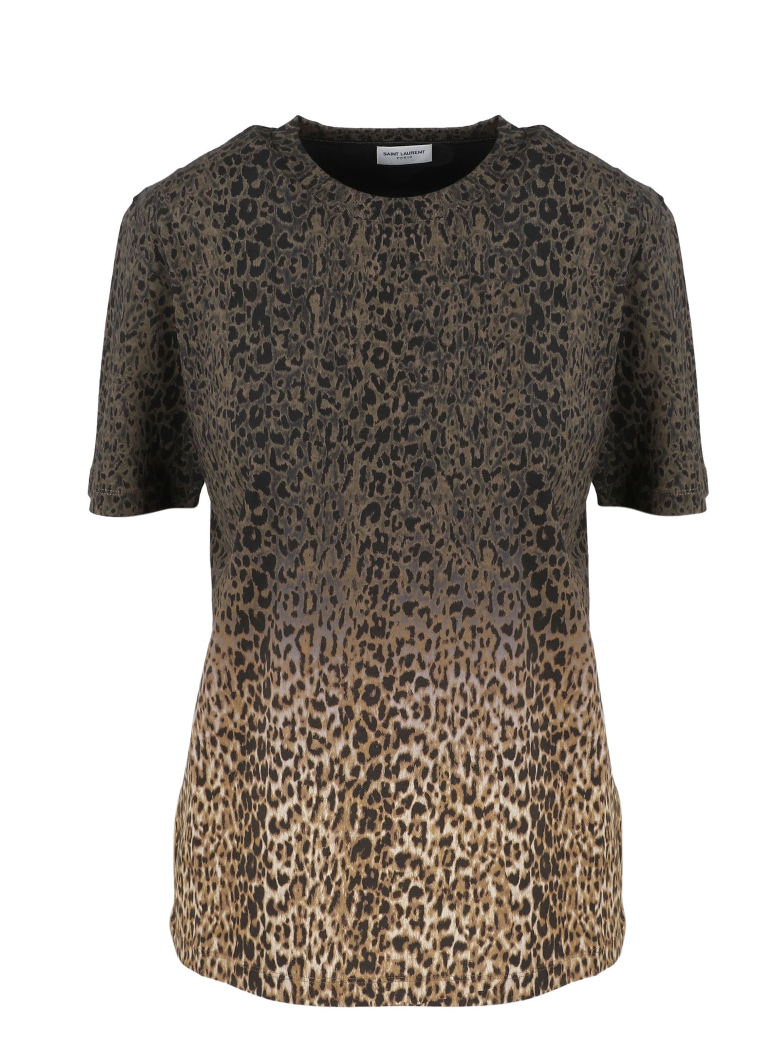 Saint Laurent Leopard Tie-dye T-shirt