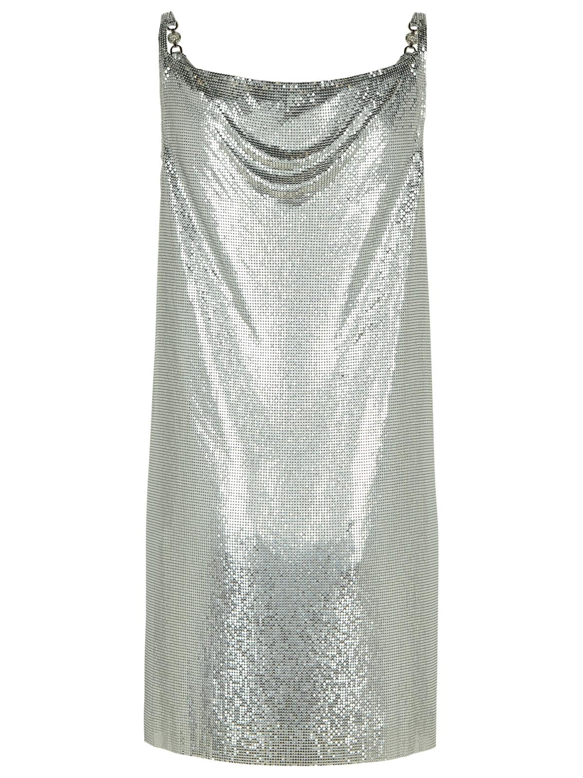 Shop Versace Silver Metal Dress