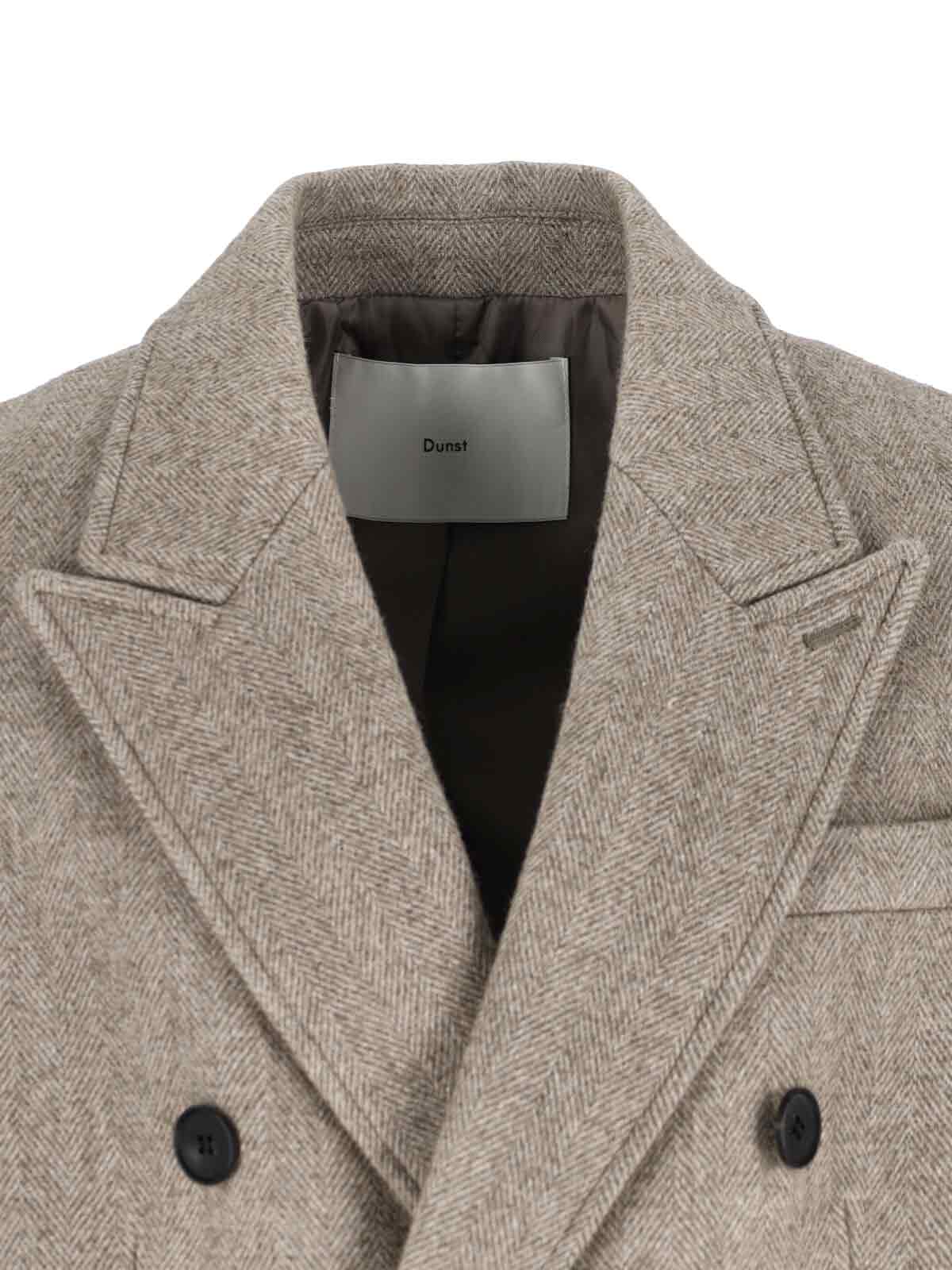 Dunst Double-breasted Wool Blend Coat In Gray