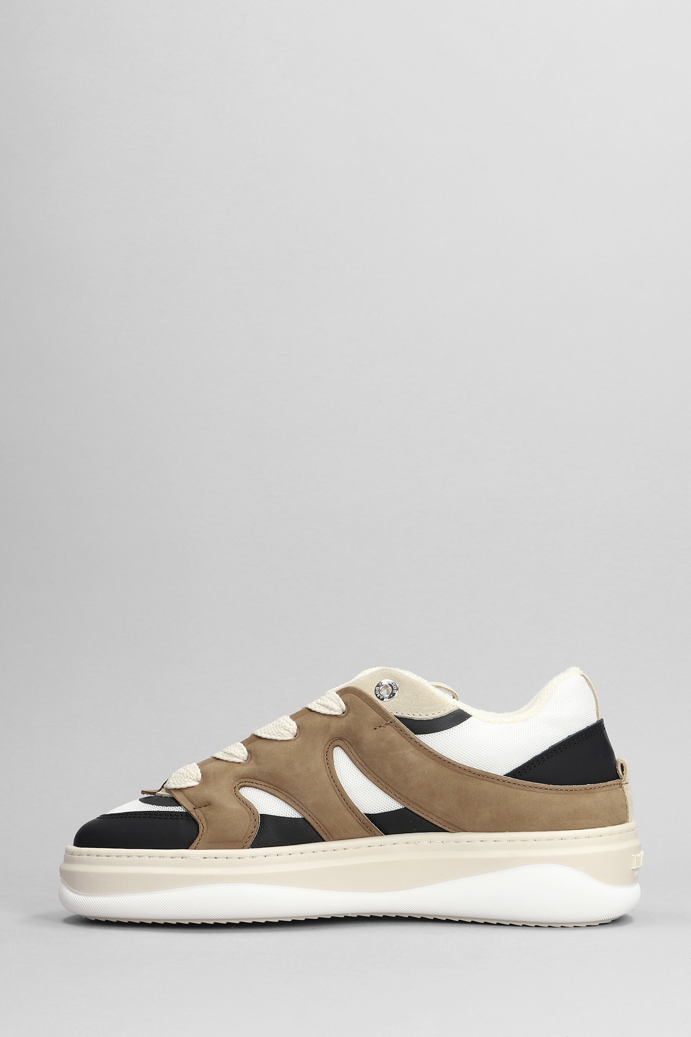 Shop Mason Garments Venice Sneakers In Brown Suede And Fabric