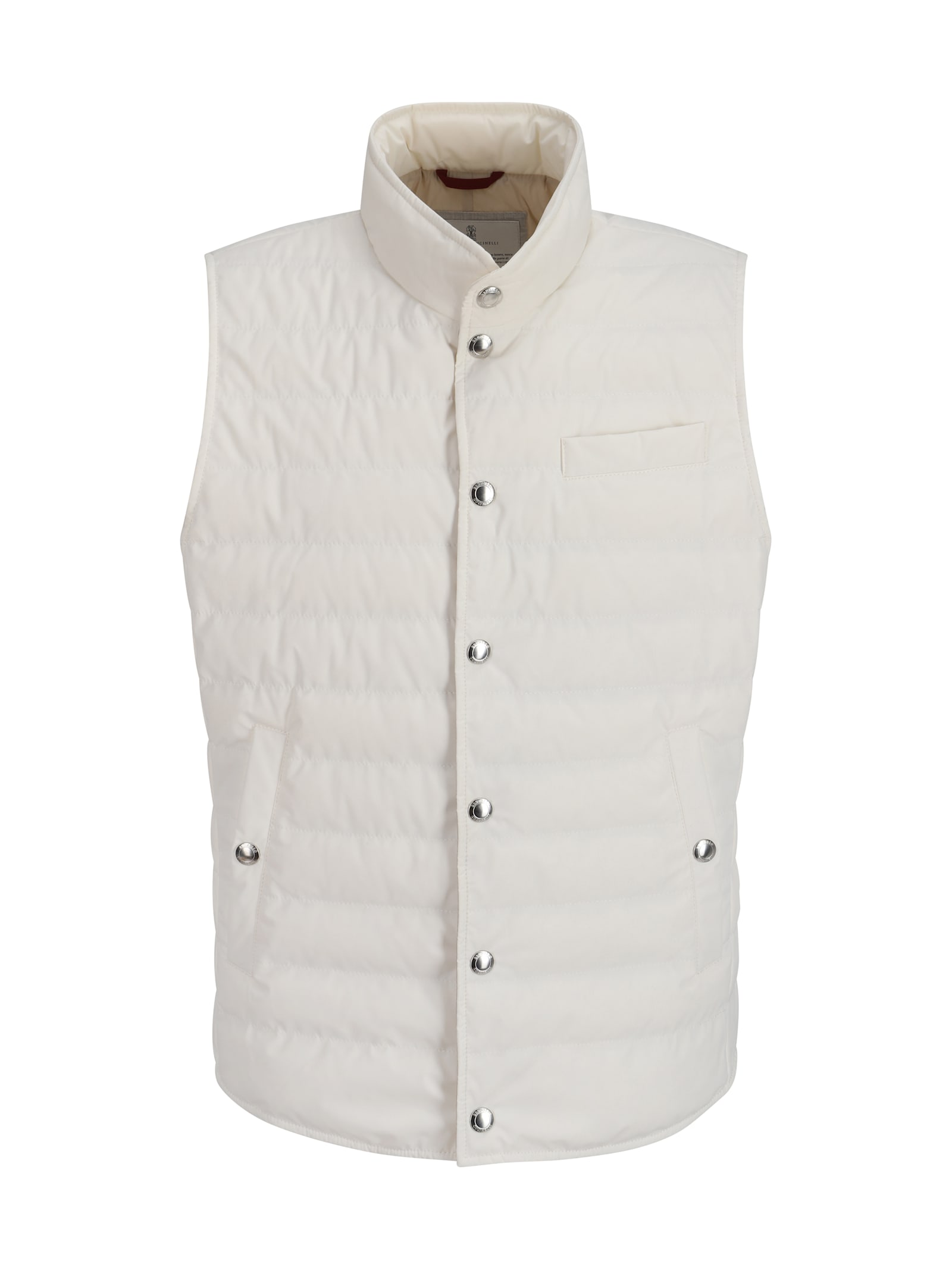 Shop Brunello Cucinelli Down Vest In Offwhitesemidilino