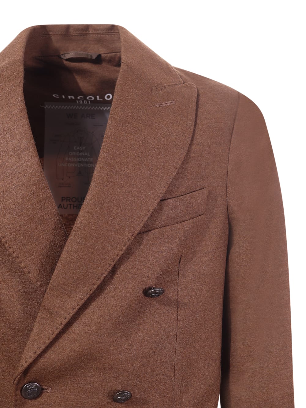 Shop Circolo 1901 Double-breasted Circolo Jacket In Argan