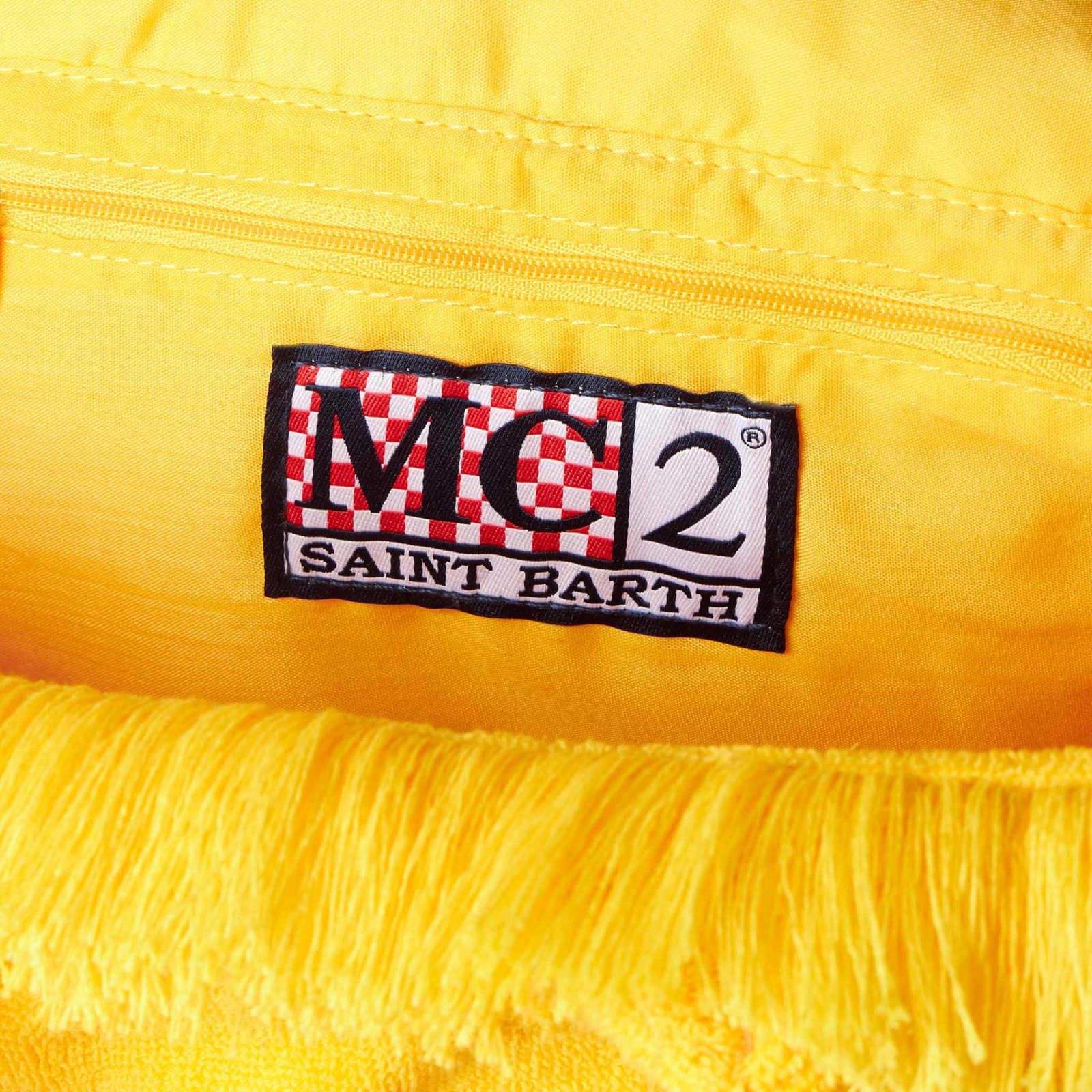 MC2 SAINT BARTH COLETTE YELLOW TERRY HANDBAG