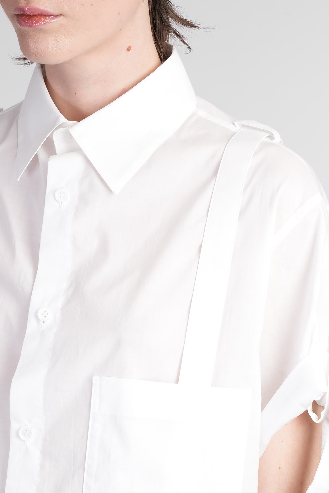 Yohji Yamamoto Shirt In White Cotton In White