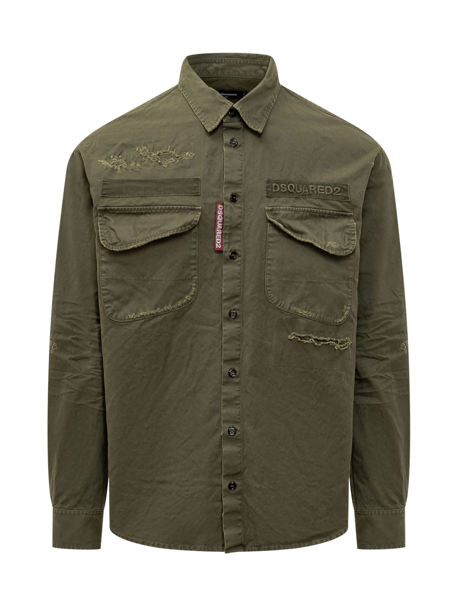 Shop Dsquared2 Ranger Shirt In Military Green