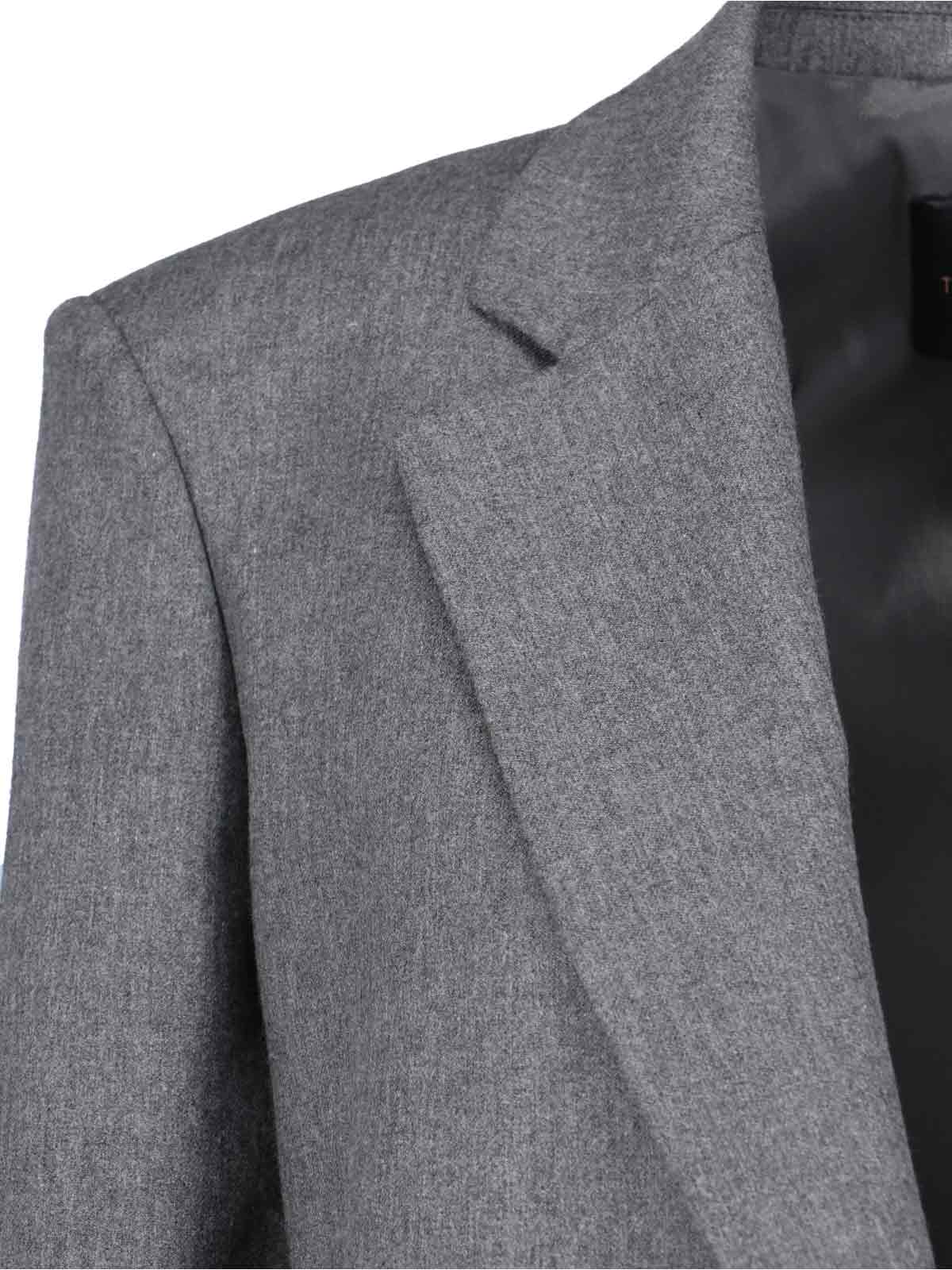The Andamane Tailored Jacket With Front Pockets And Notch Lapel In Gray