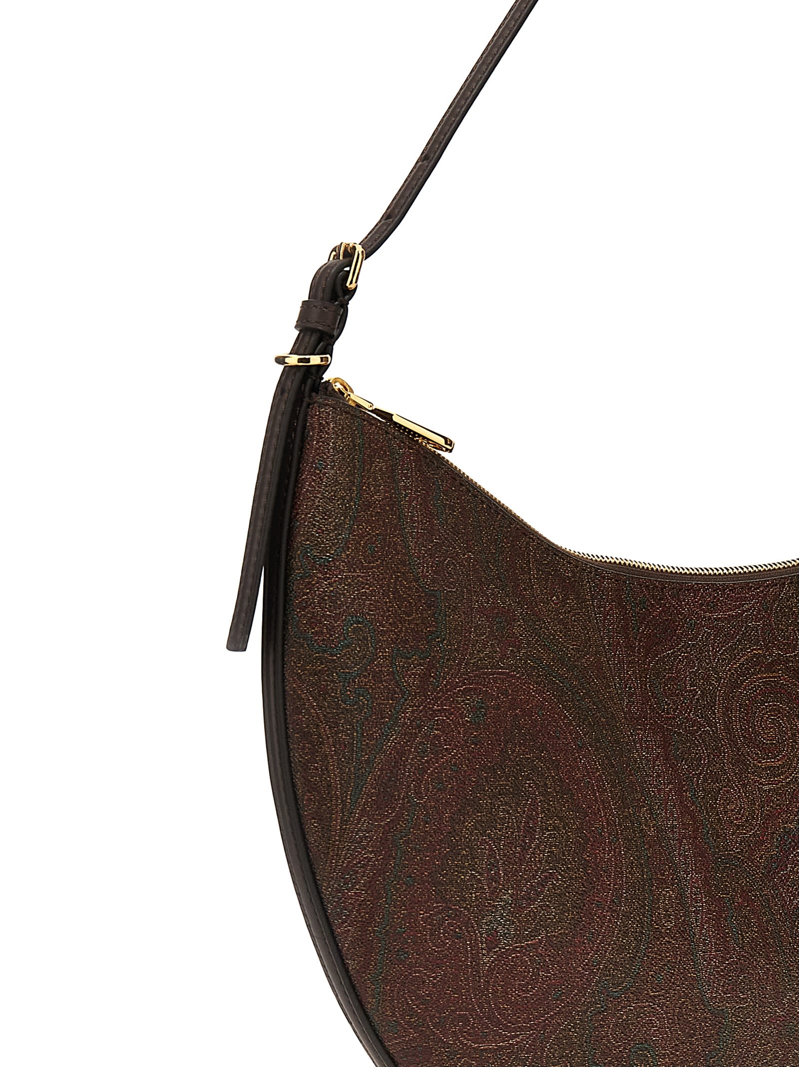 Shop Etro Hobo Essential Large Shoulder Bag In Brown