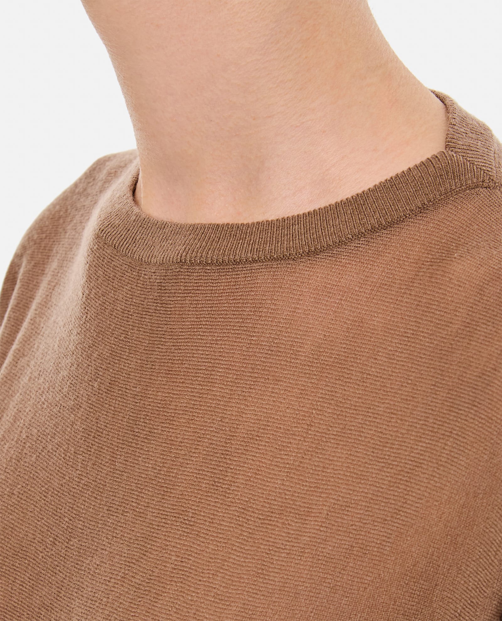 Shop Extreme Cashmere Elleni Cashmere Round Neck Sweater In Brown