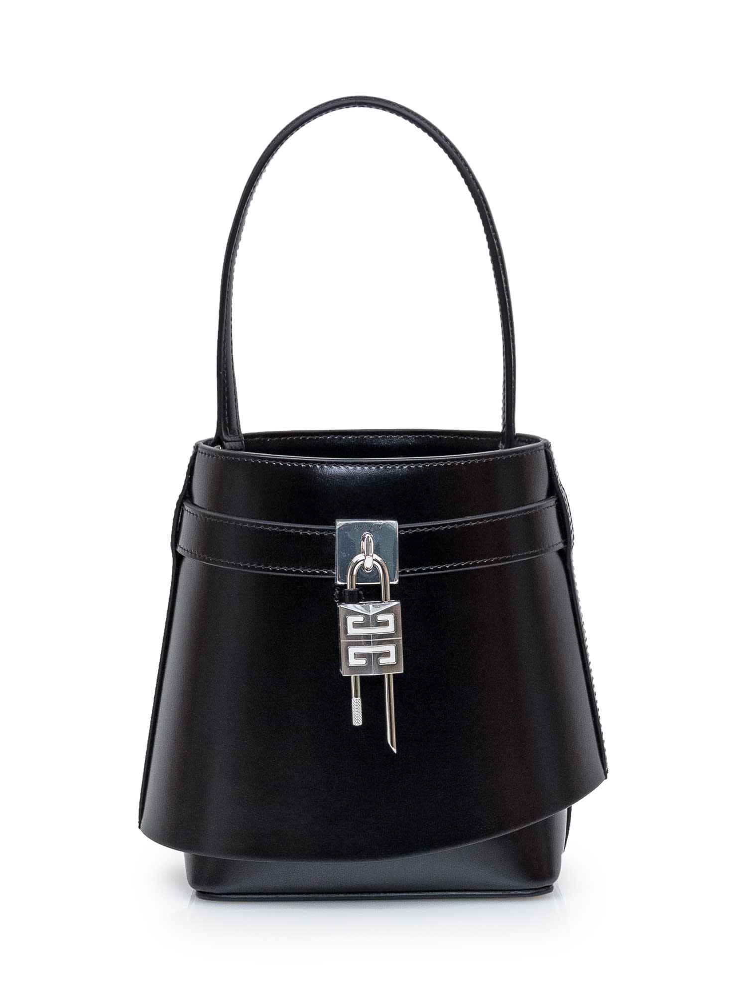 Shop Givenchy Shark Lock Bucket Bag In Black