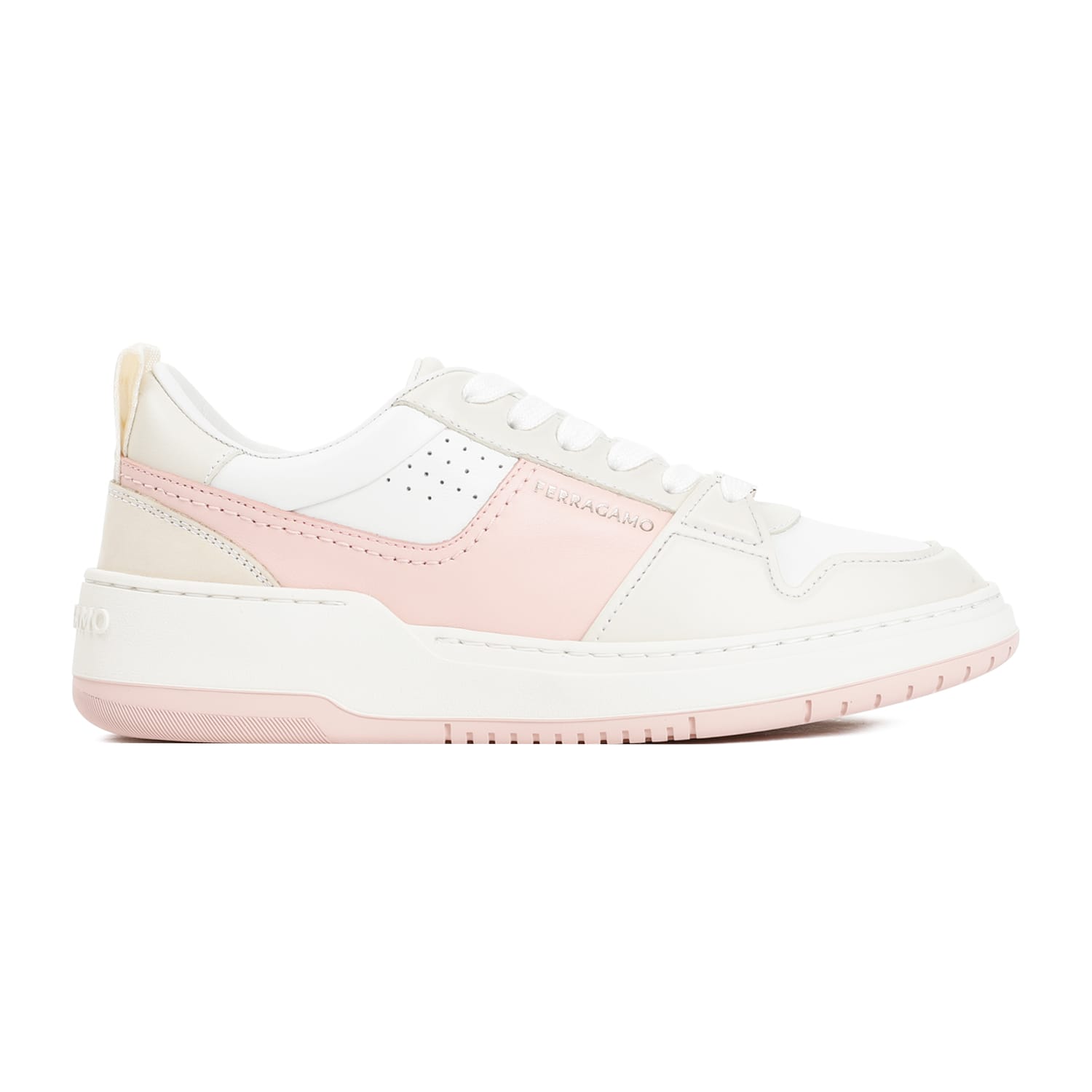 Shop Ferragamo Dennis Sneakers In Mascarpone