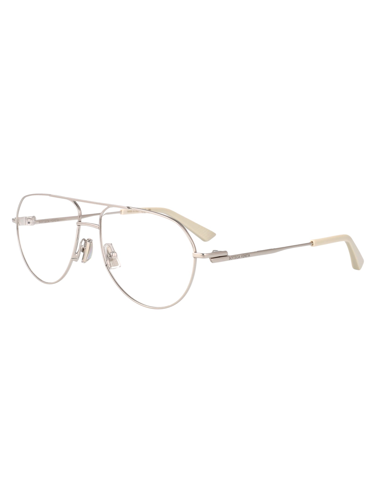 Bottega Veneta Bv1302o Glasses In Silver