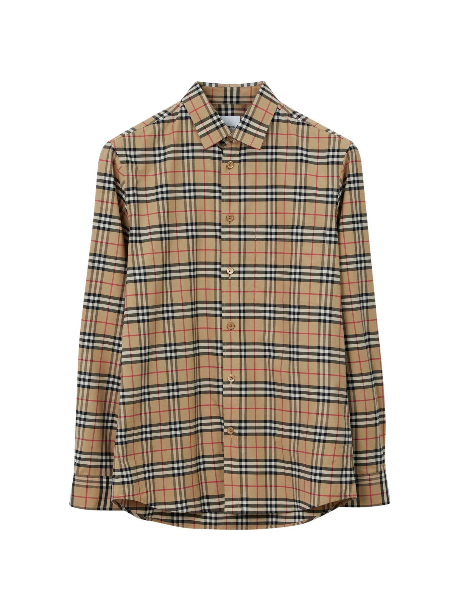Shop Burberry Simpson M Casual Shirts In Archive Beige