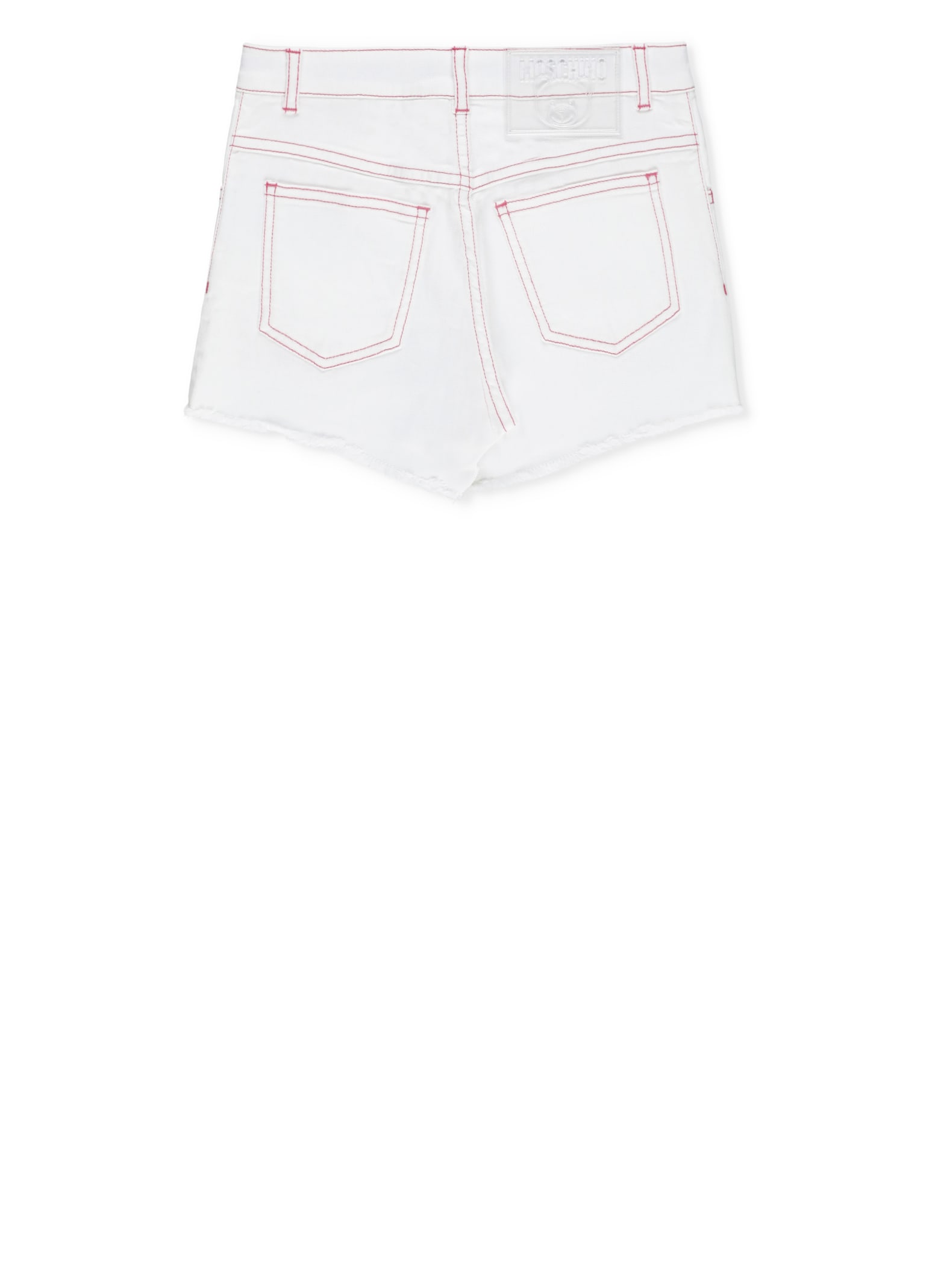 Shop Moschino Cotton Shorts In White