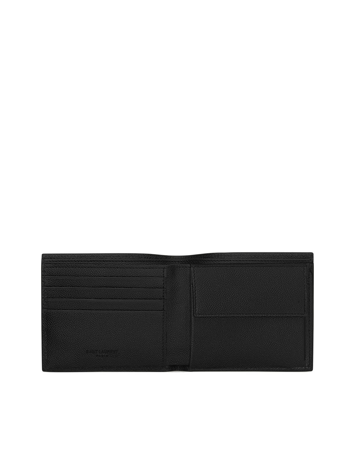 SAINT LAURENT WALLET IN LEATHER WITH COIN PURSE