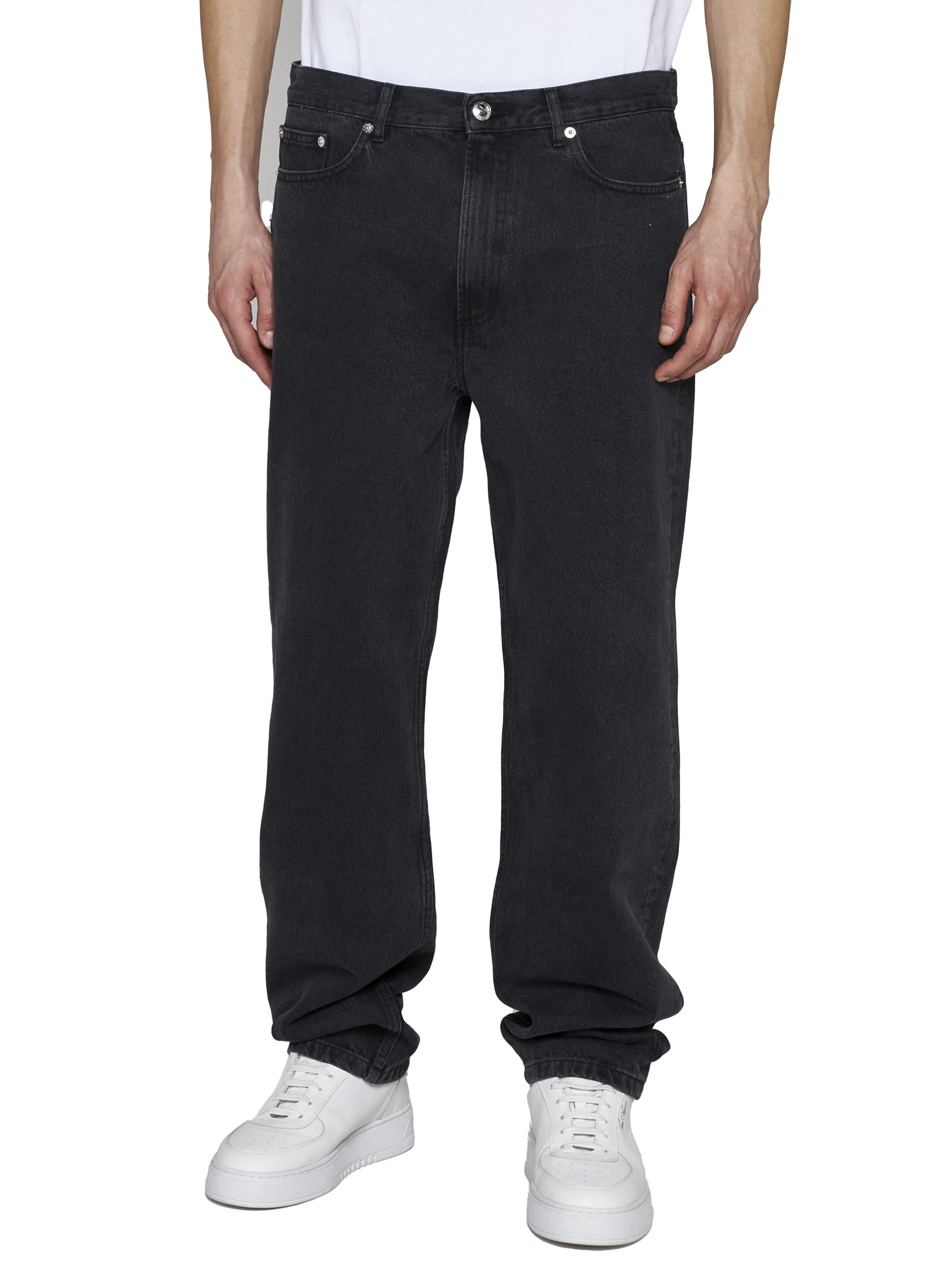 Apc A.p.c. Mens Martin Stonewashed Black Denim Jeans In Black