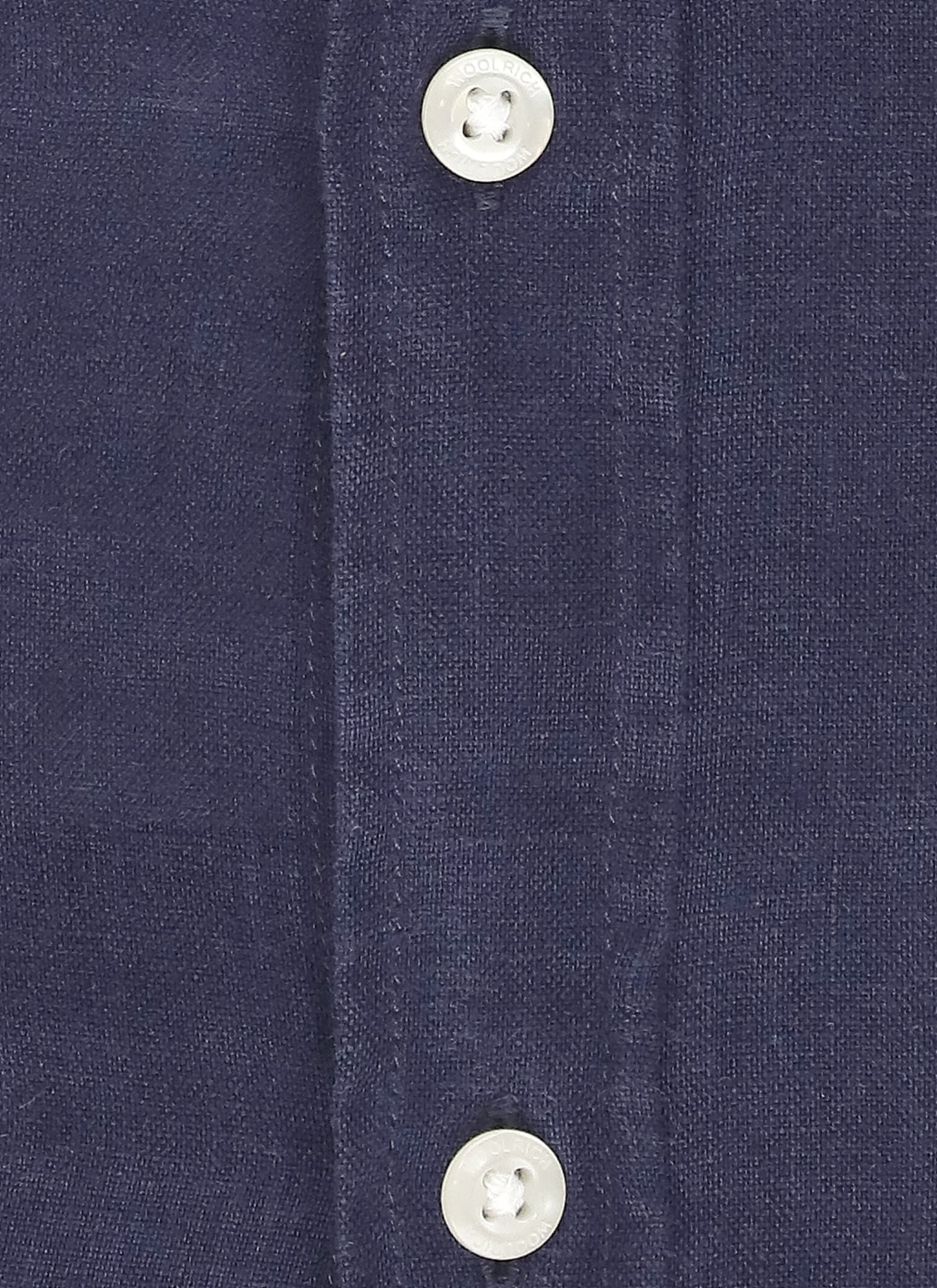 Shop Woolrich Linen Shirt In Navy