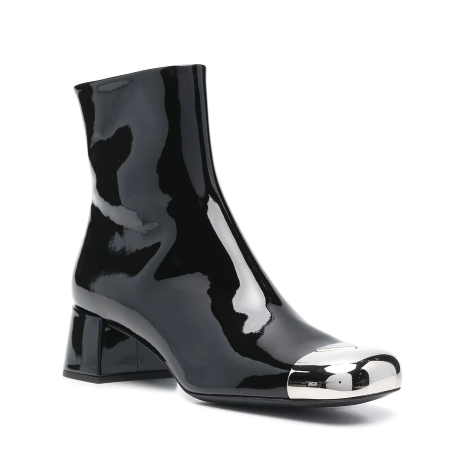 PRADA LEATHER ANKLE BOOTS 