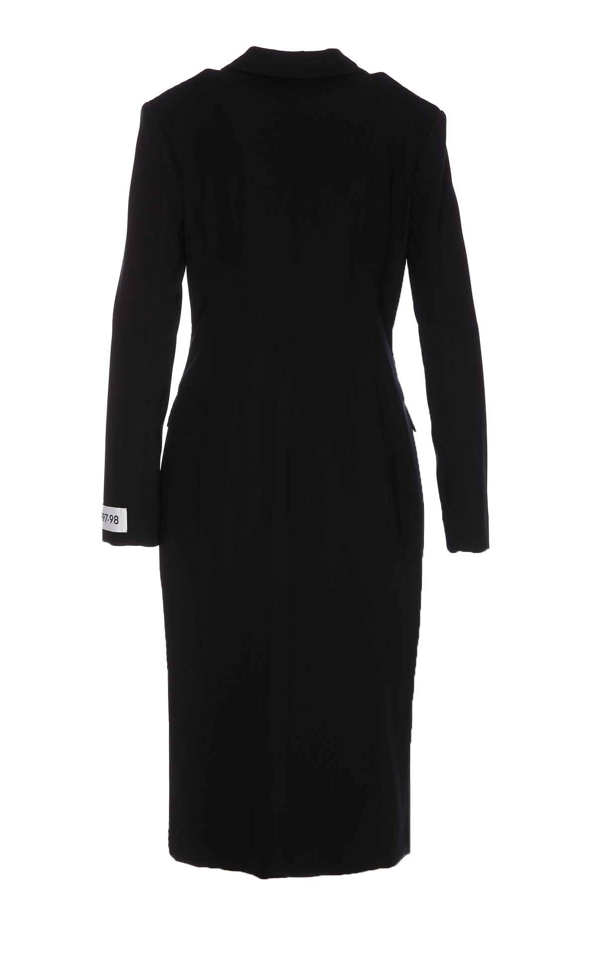 Dolce & Gabbana Jersey Coat Dress With The Re-edition Label In Black