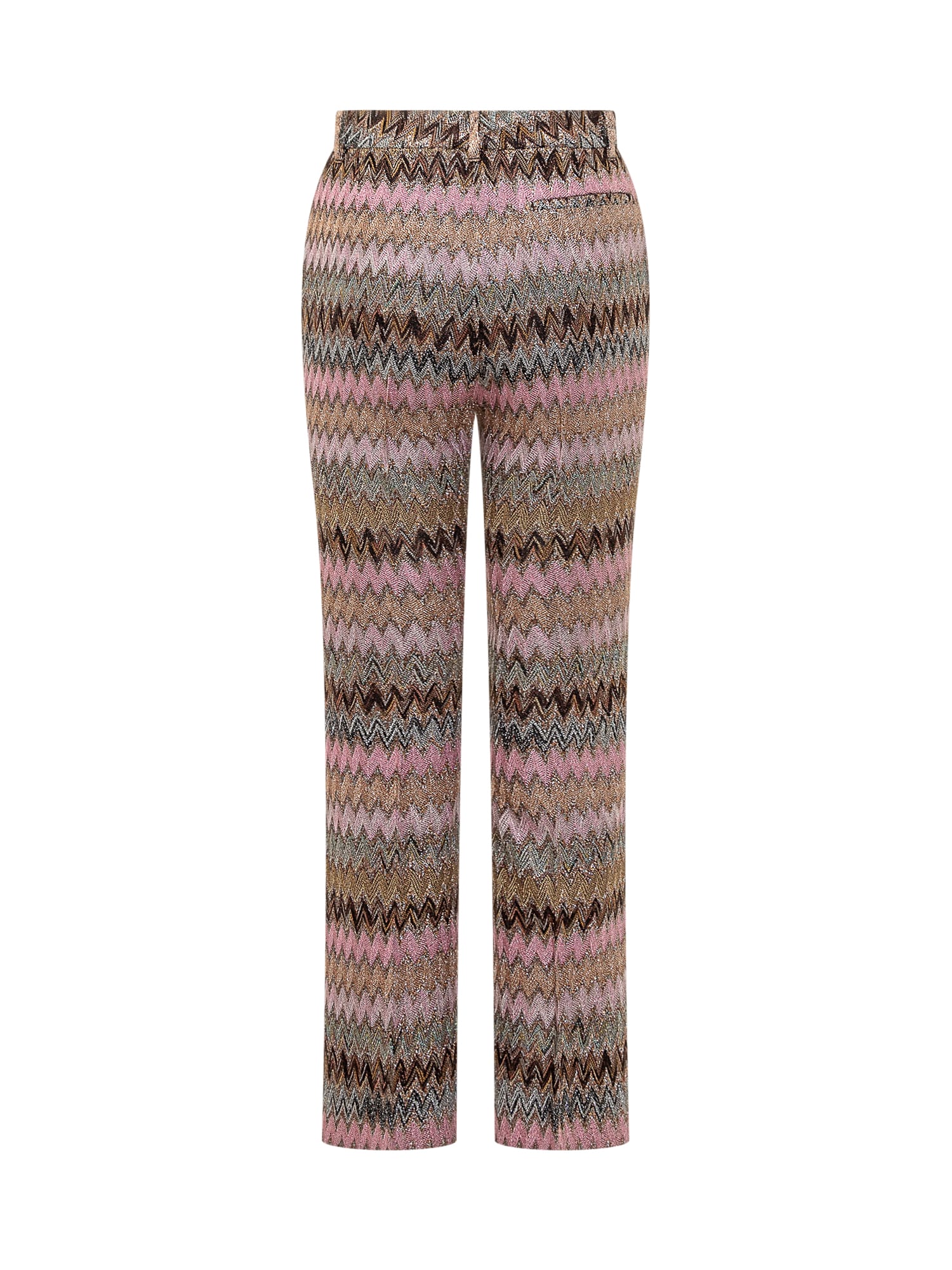 Shop Missoni Trousers With Zig Zag Pattern In L Multi