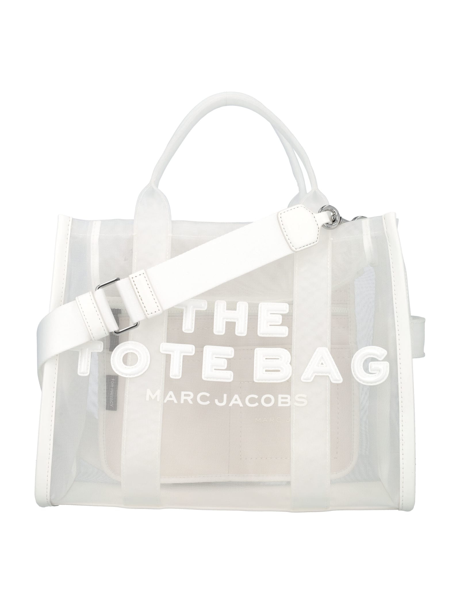 Shop Marc Jacobs The Mesh Medium Tote In White