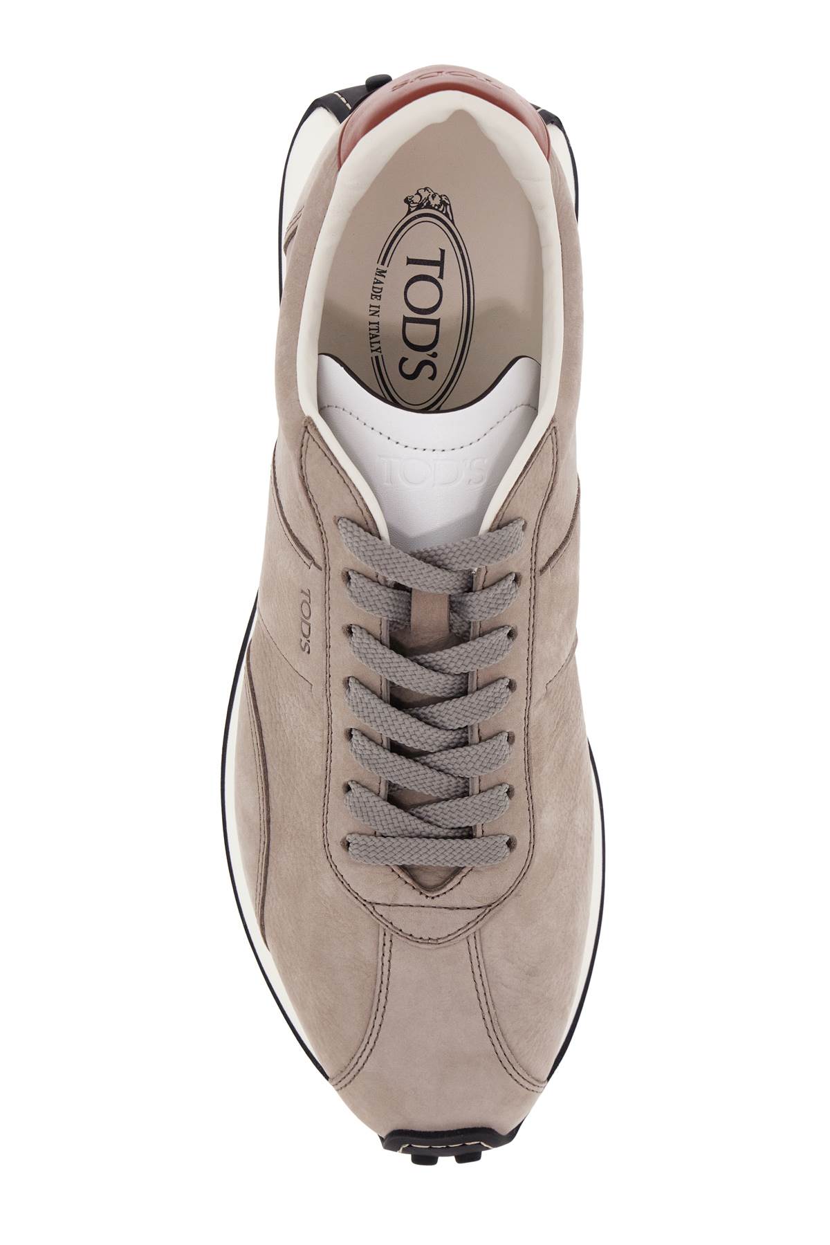 Shop Tod's Vintage Leather T Sneakers In 8 In C416(sasso Sc)+b001(bianco)+s008(bruciato Sc) (grey)