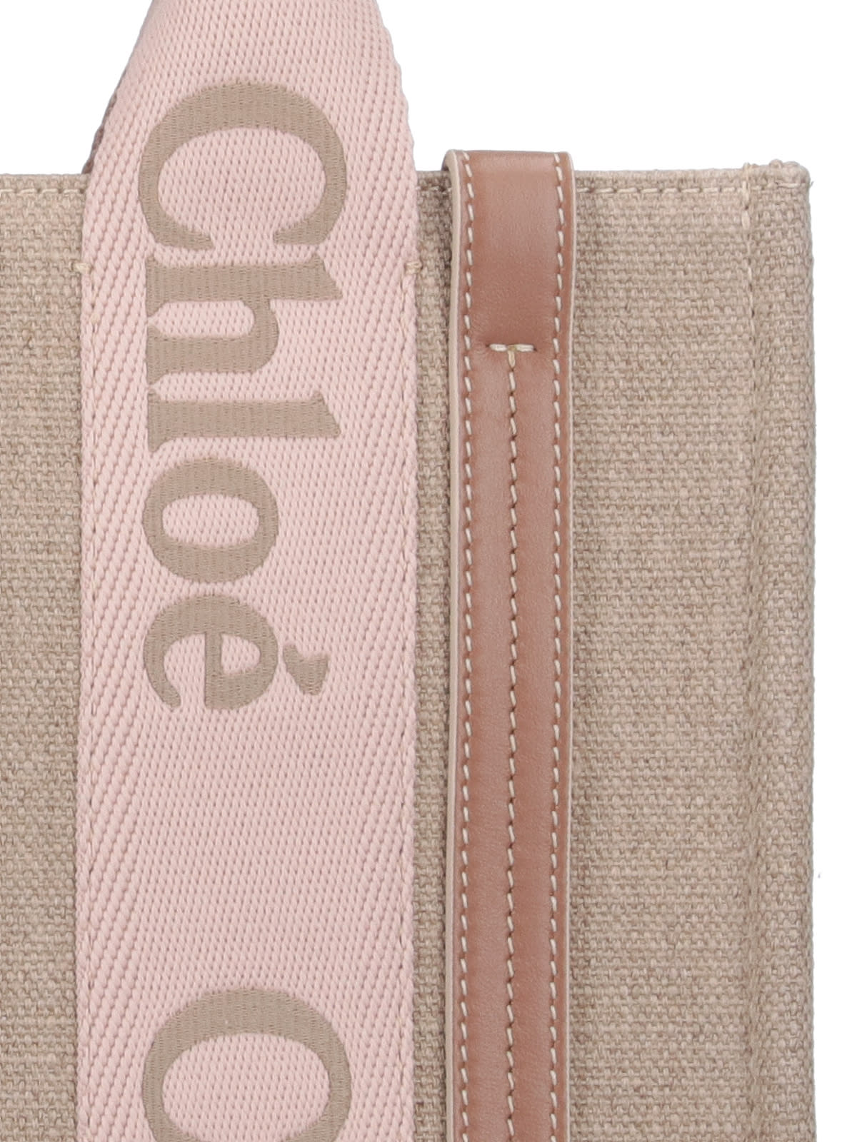 Chloé Woody Tote Bag In Neutral