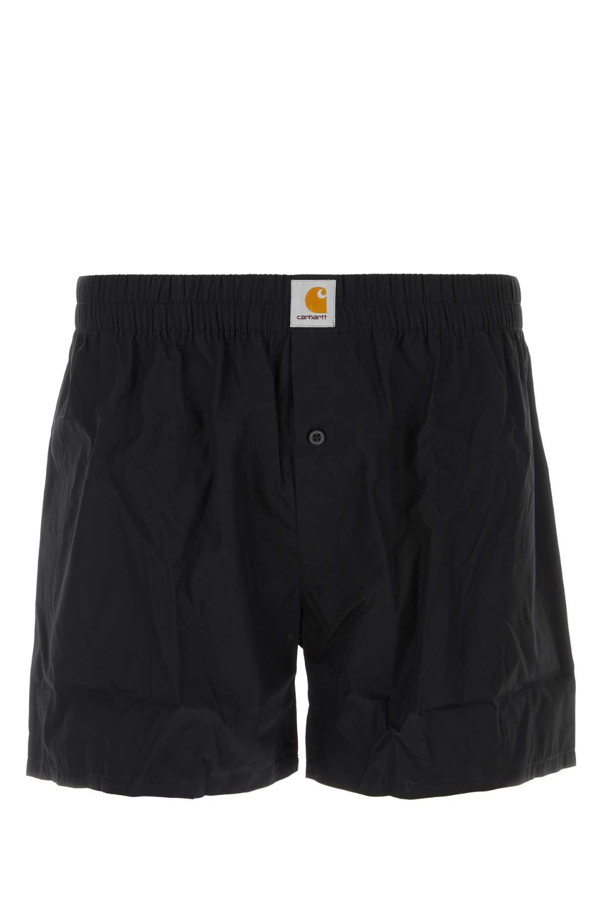 Black Cotton Woven Boxers