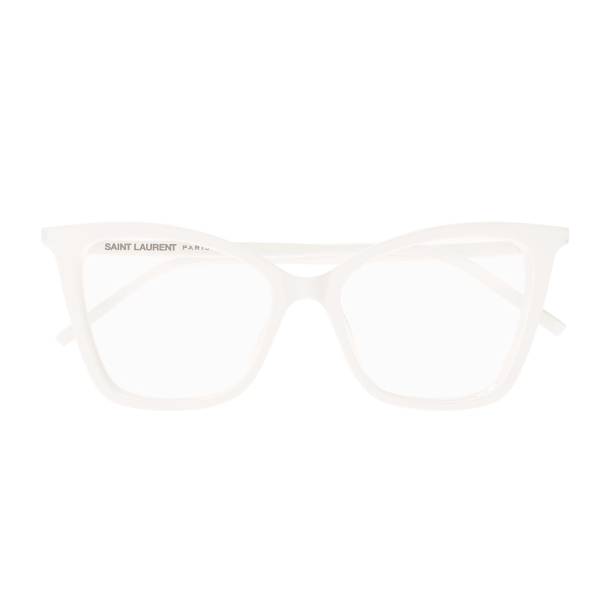 Saint Laurent Sl 386 Linea Corner Angle 014 White Transparent Glasses In White