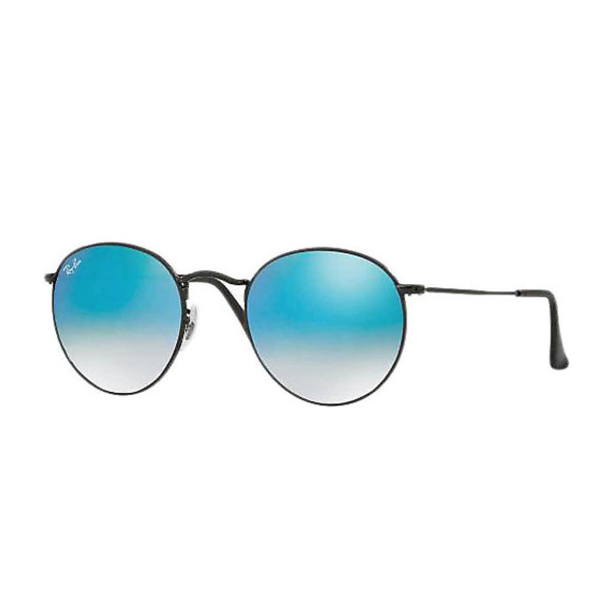 Shop Ray Ban Round Metal Rb 3447 Sunglasses In Nero