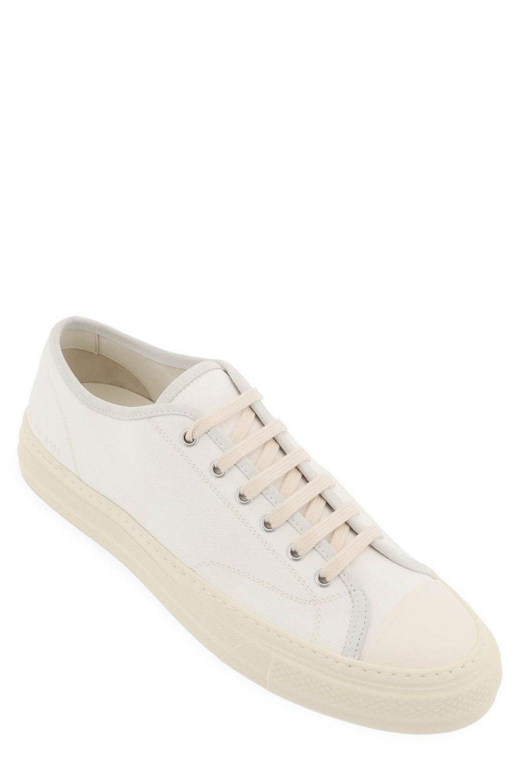 Shop Common Projects Tournament Round Toe Sneakers In Off White (white)